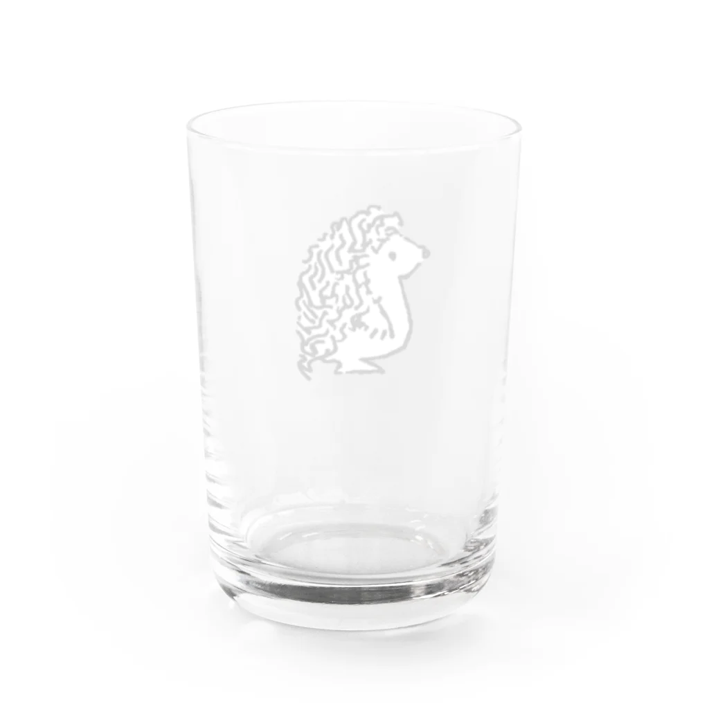 nanyoのヨツユビハリネズミのヨッツィーくん(白) Water Glass :back
