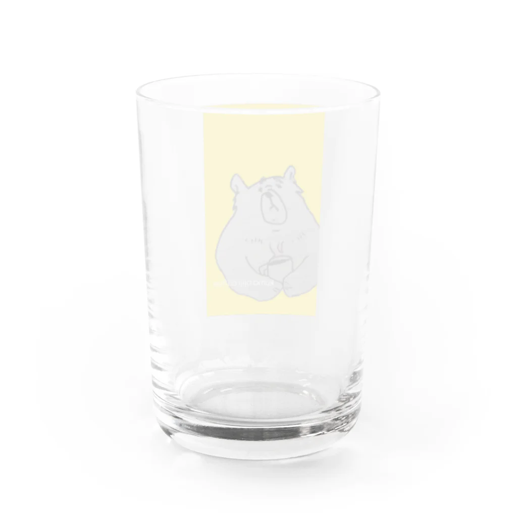 tomo△のkumaojiji coffee Water Glass :back