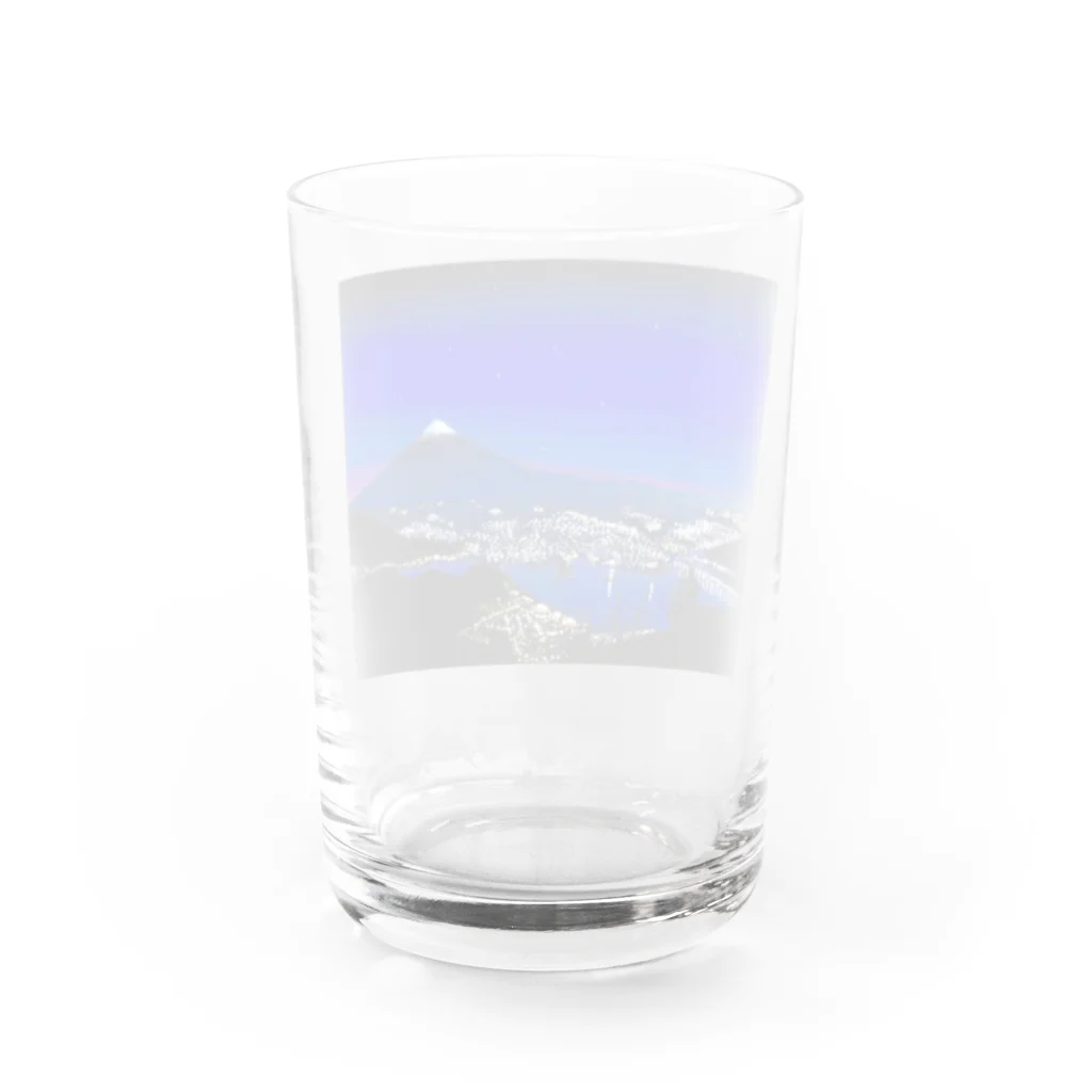 fzeroの富士山と街灯り Water Glass :back