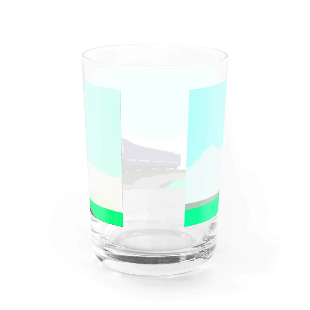 Danke Shoot Coffeeの田園を走る Water Glass :back