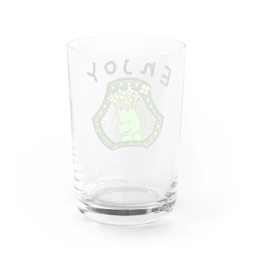 水仙舎のエンジョイおじさん Water Glass :back