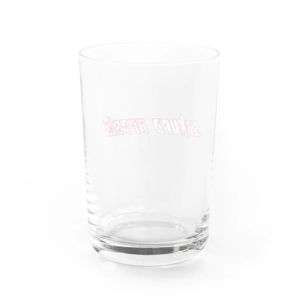 桜嵐の部屋の桜嵐グッズ（英字） Water Glass :back