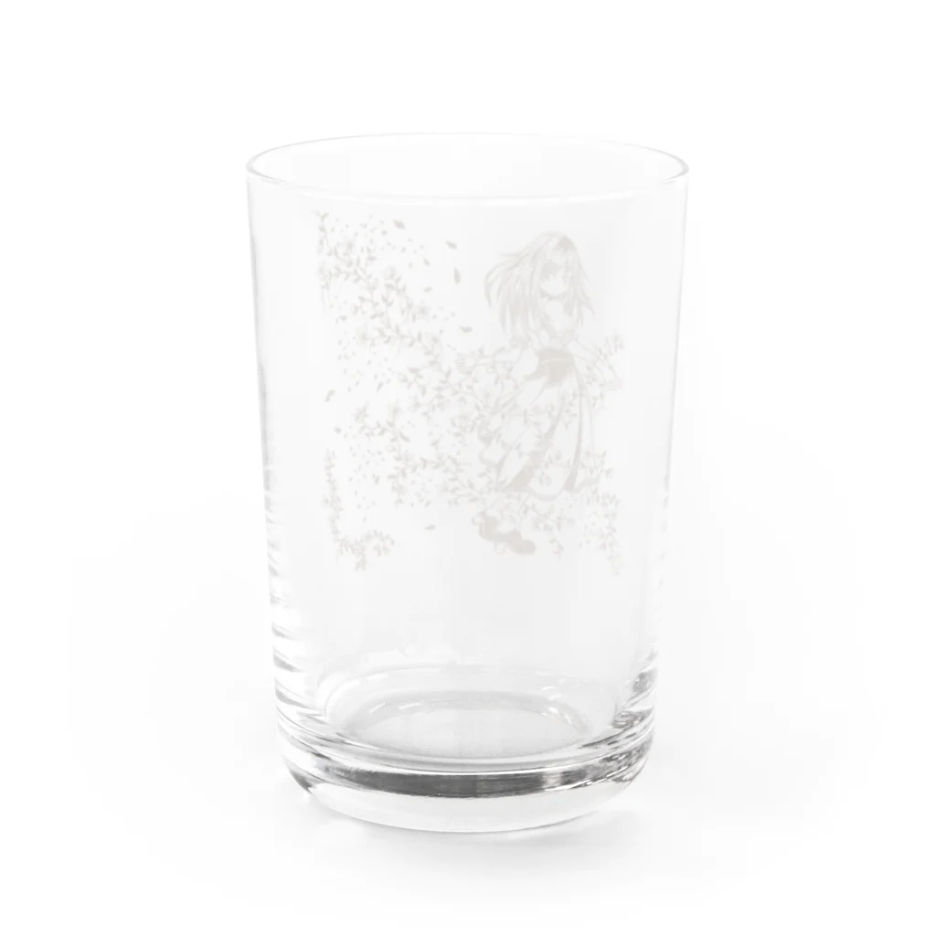 PETIT PARADE　小鳥遊すずめの花と刺繍の女の子 Water Glass :back