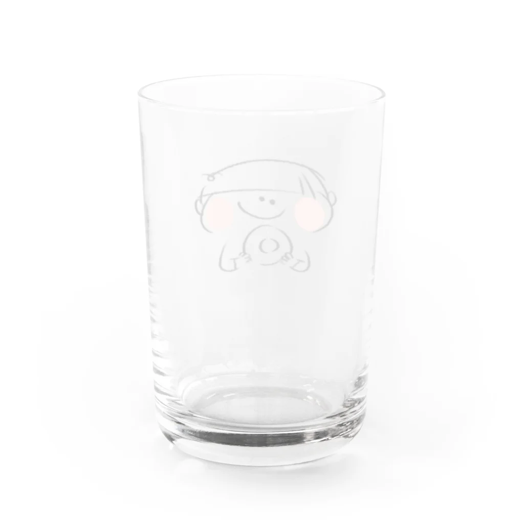 yananyokinyokiのあっちゃんとドーナツ Water Glass :back