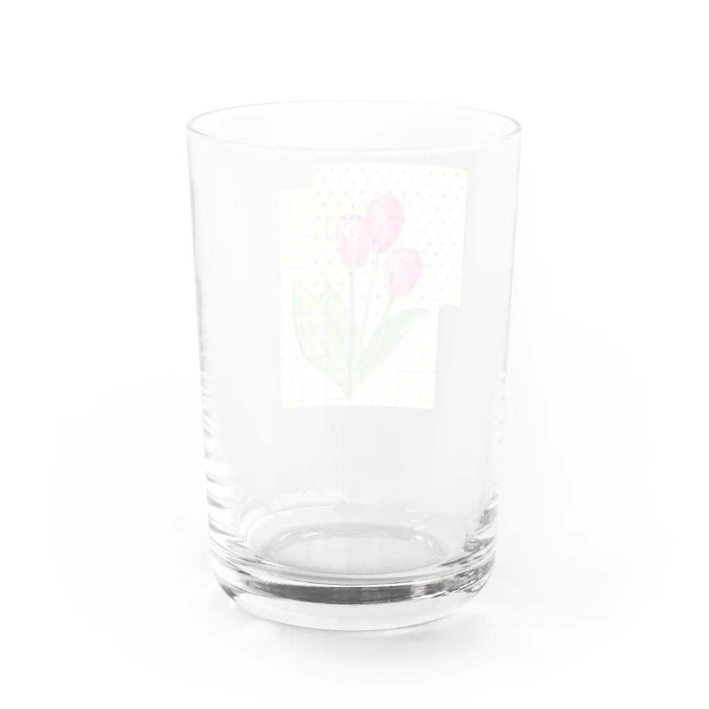 mayunoboooの水彩チューリップ Water Glass :back