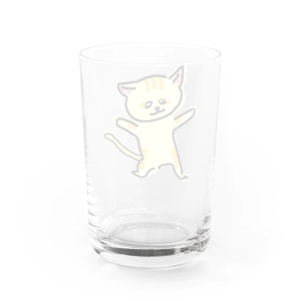 akane_art（茜音工房）の踊るスナネコ Water Glass :back