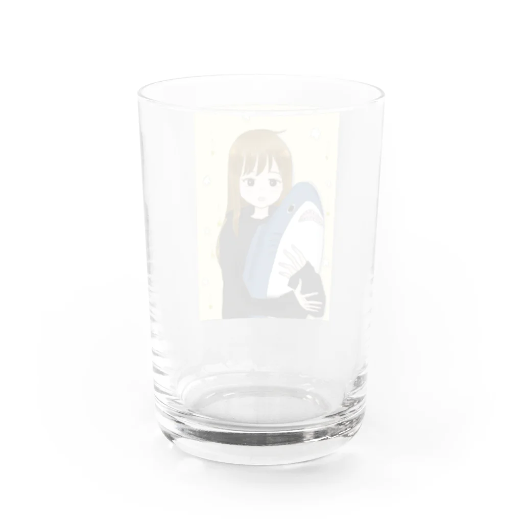 YURIのサメと女の子 Water Glass :back