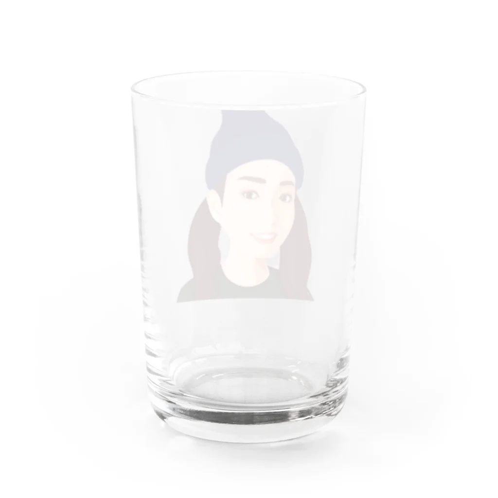 おちびのグッズ販売❤️のイラストおちび！ Water Glass :back