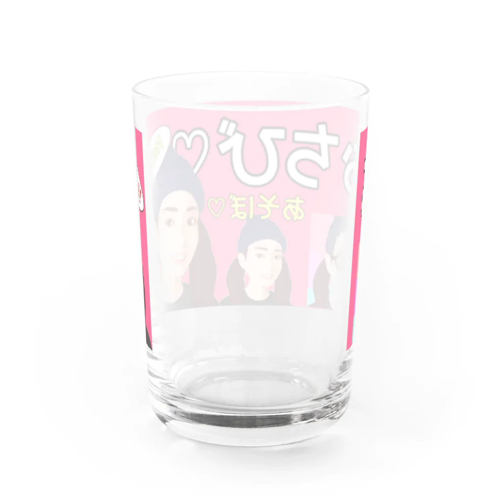 おちびのグッズ販売❤️のおちびだらけw Water Glass :back