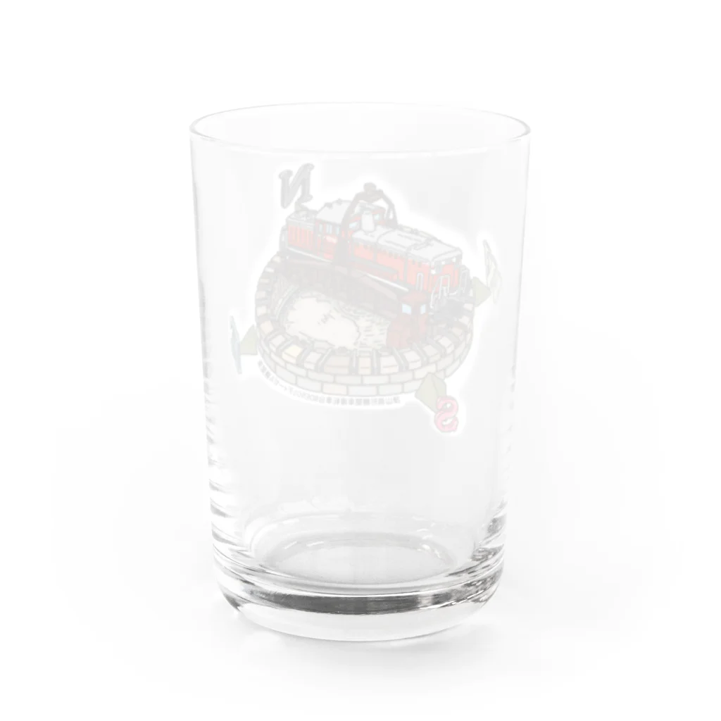 ドウノヨシノブの津山扇形機関車庫転車台＆DE501ディーゼル機関車 Water Glass :back