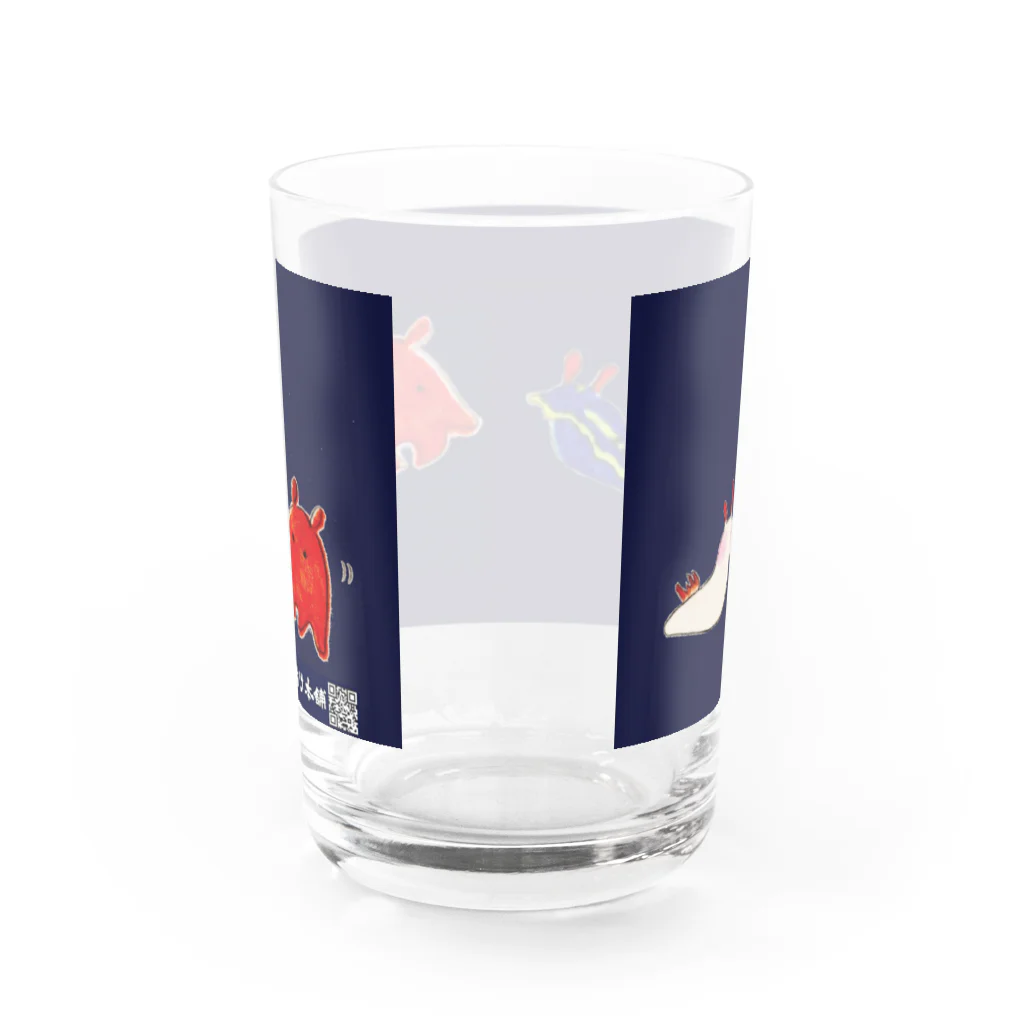 あみすけ本舗＠深海生物推し のウミウシ＆メンダコおさんぽシリーズ Water Glass :back