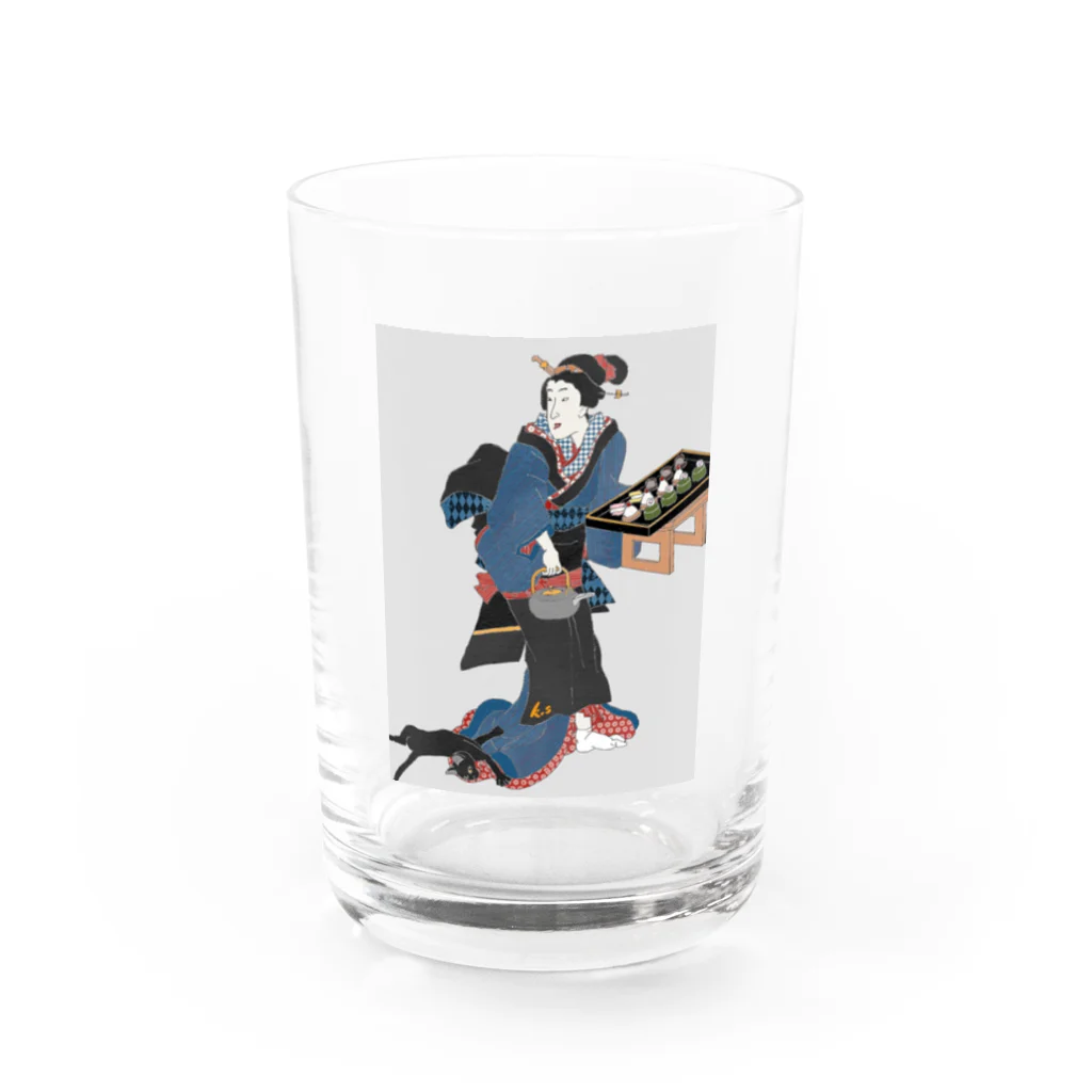keeeeeep smilingのOK! I can be a waitress, I can be a waitress! #ねこのきもち Water Glass :front