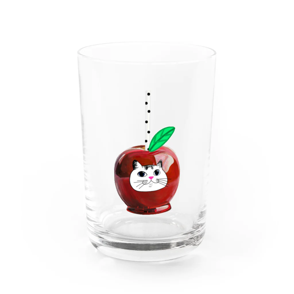 Lovecatfashionのモチ猫ちゃんりんご飴 Water Glass :front