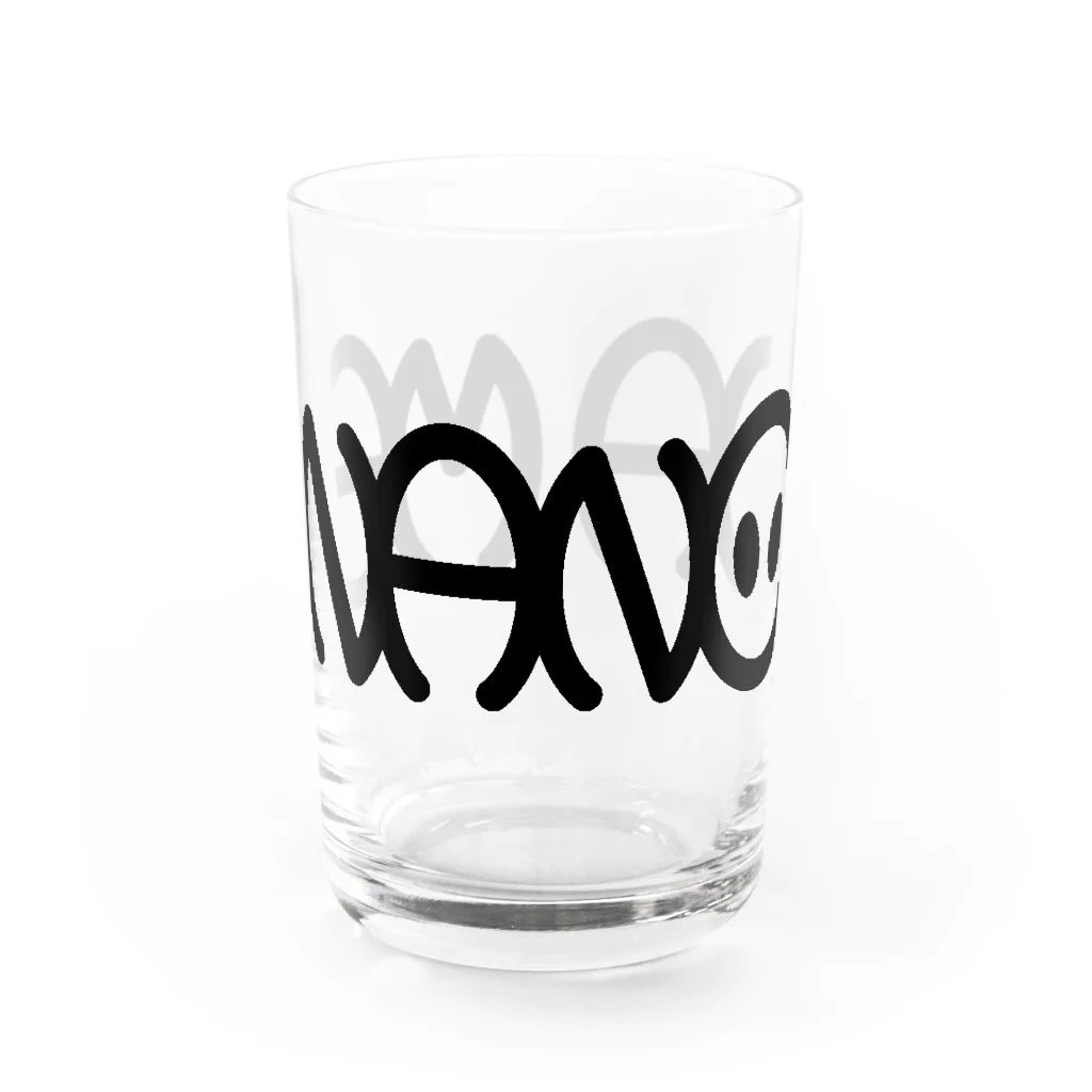 Sorihikiman Goods Shopの「メナノダ」ロゴ Water Glass :front