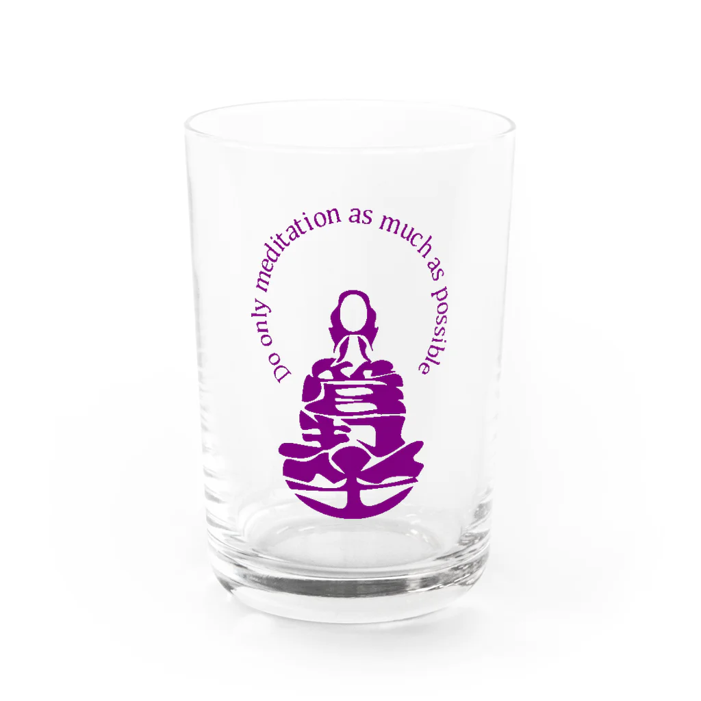 『Nothing Is Real』-- IN SUZURIの只管打坐h.t.　紫 Water Glass :front