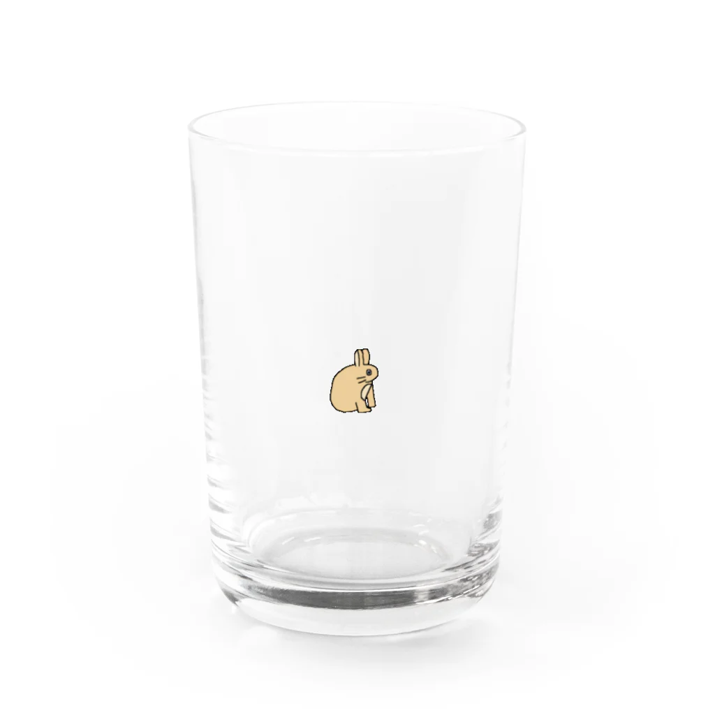 happy_hoppyの横を向いているホッピー Water Glass :front