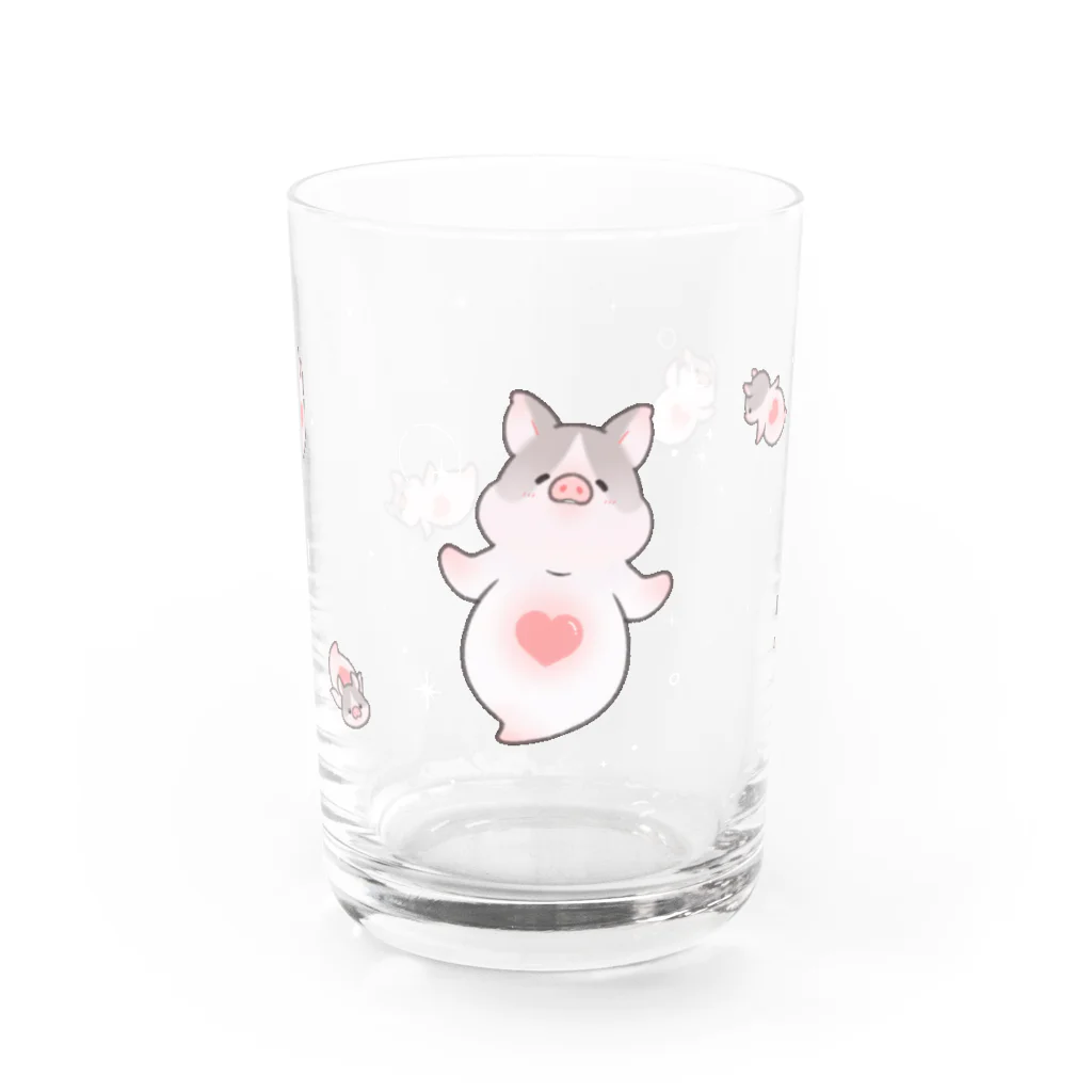 しらたまちゃんSHOPu〜🐽のブタオネ Water Glass :front