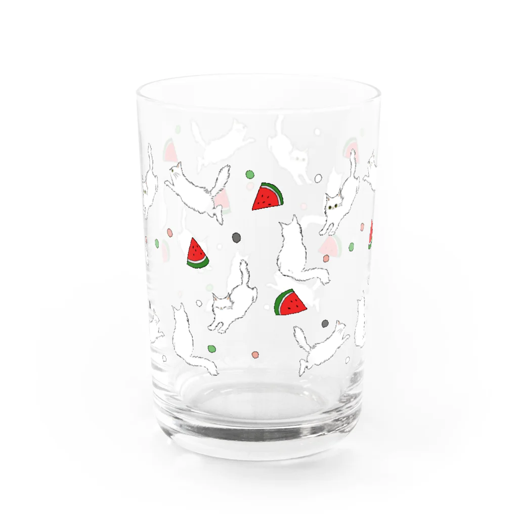 TeamHaneenのNo.7 Karaza and Watermelon（ねことスイカ）<Type C> Water Glass :front