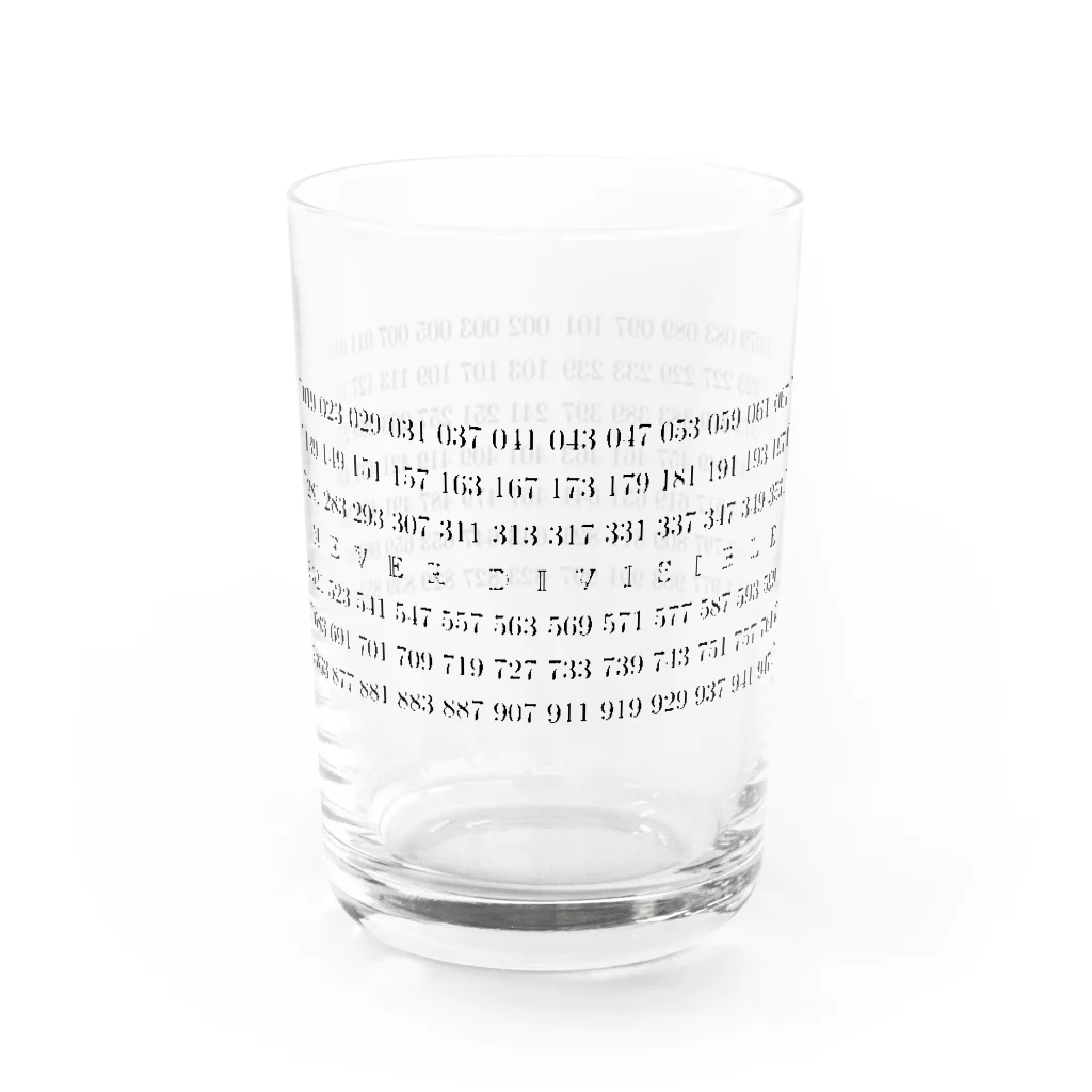 ζWalker/Shiunの割れない素数 Water Glass :front
