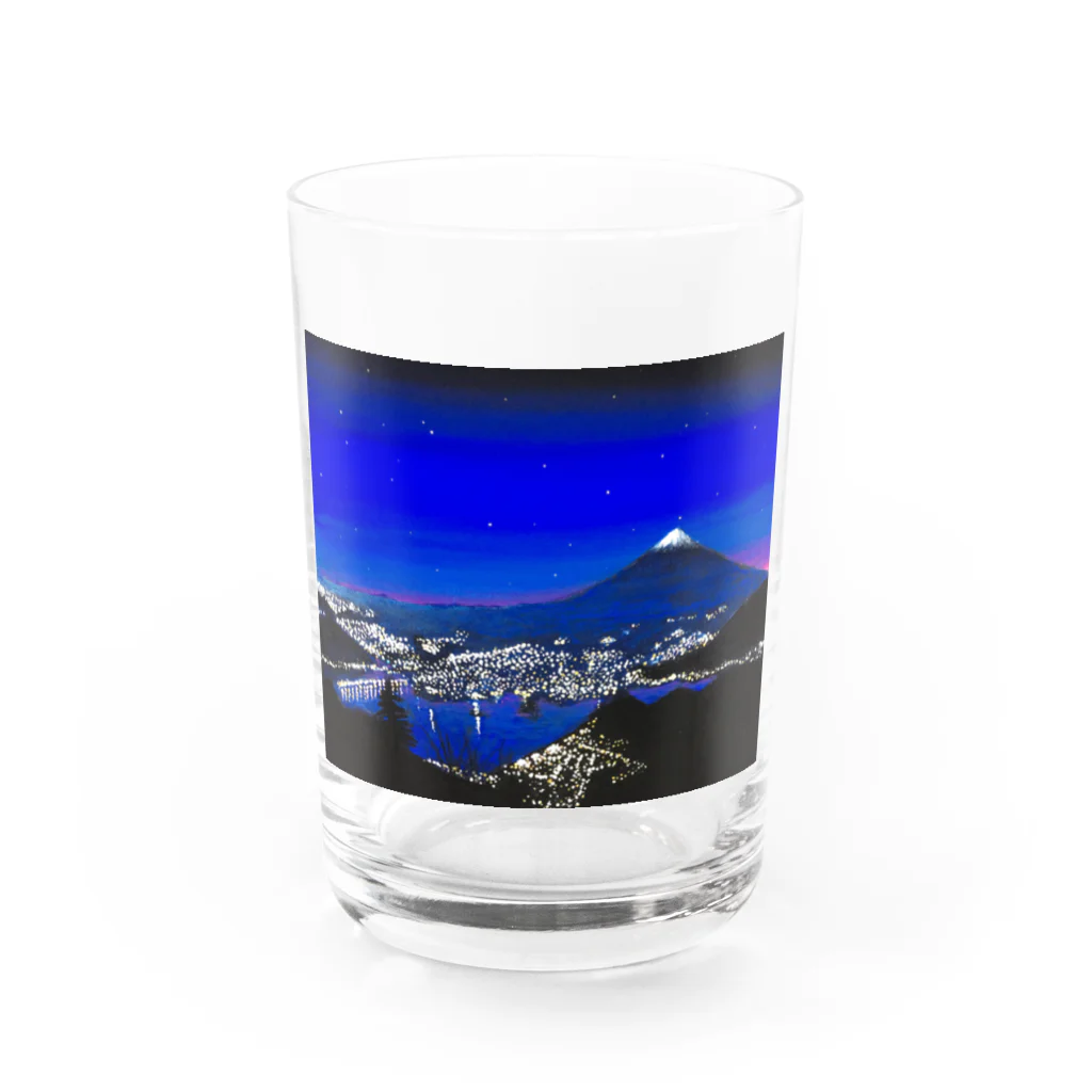 fzeroの富士山と街灯り Water Glass :front
