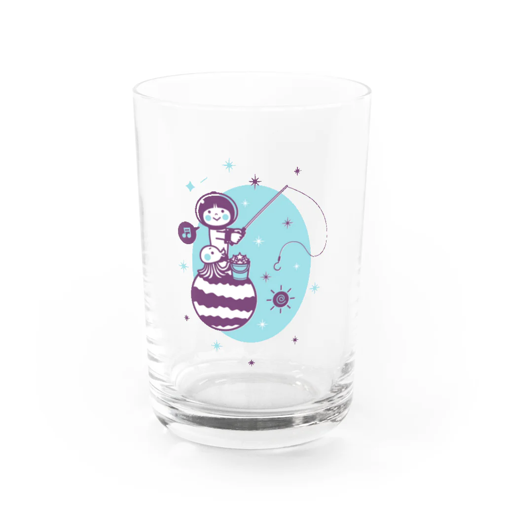 ミニマムユニヴァース@SUZURIのAstronauts - Fishing Water Glass :front