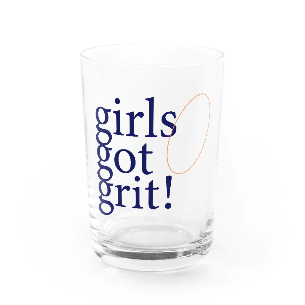girls got grit!のgirls got grit Water Glass :front