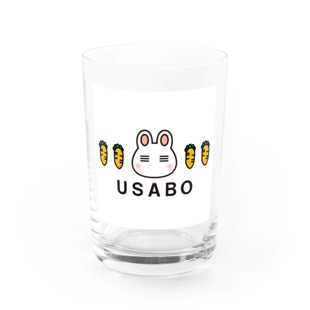 ひろねこ号＠LINEスタンプ販売中のウサボー Water Glass :front