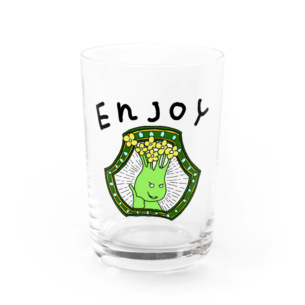 水仙舎のエンジョイおじさん Water Glass :front