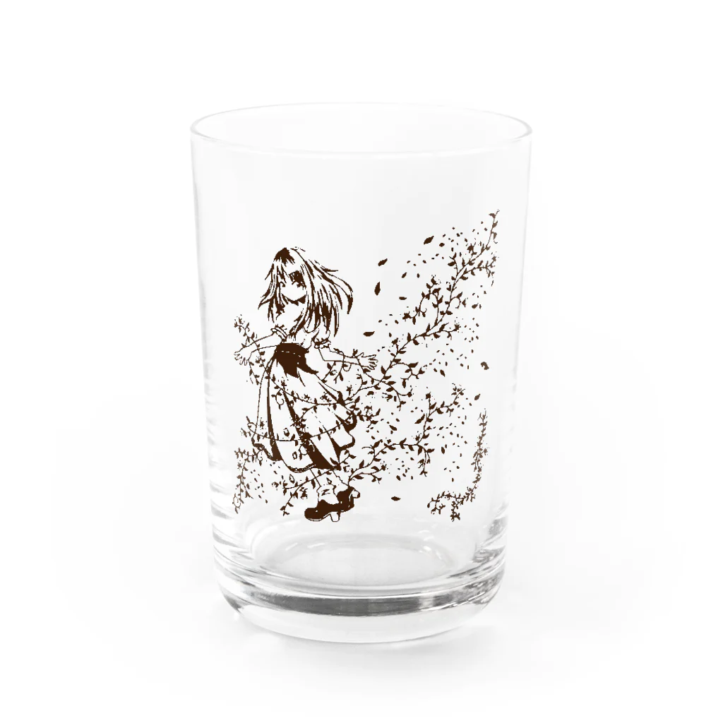 PETIT PARADE　小鳥遊すずめの花と刺繍の女の子 Water Glass :front