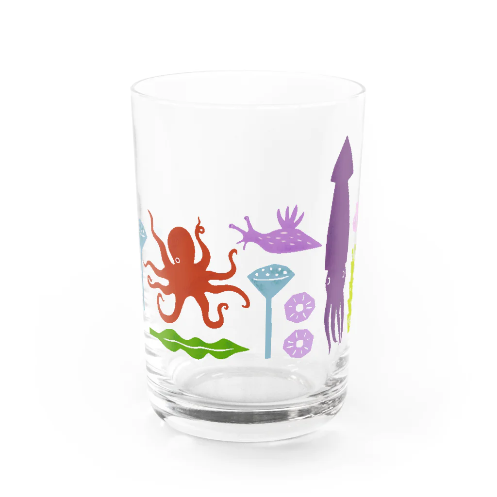 水島ひねのSea Creatures Water Glass :front