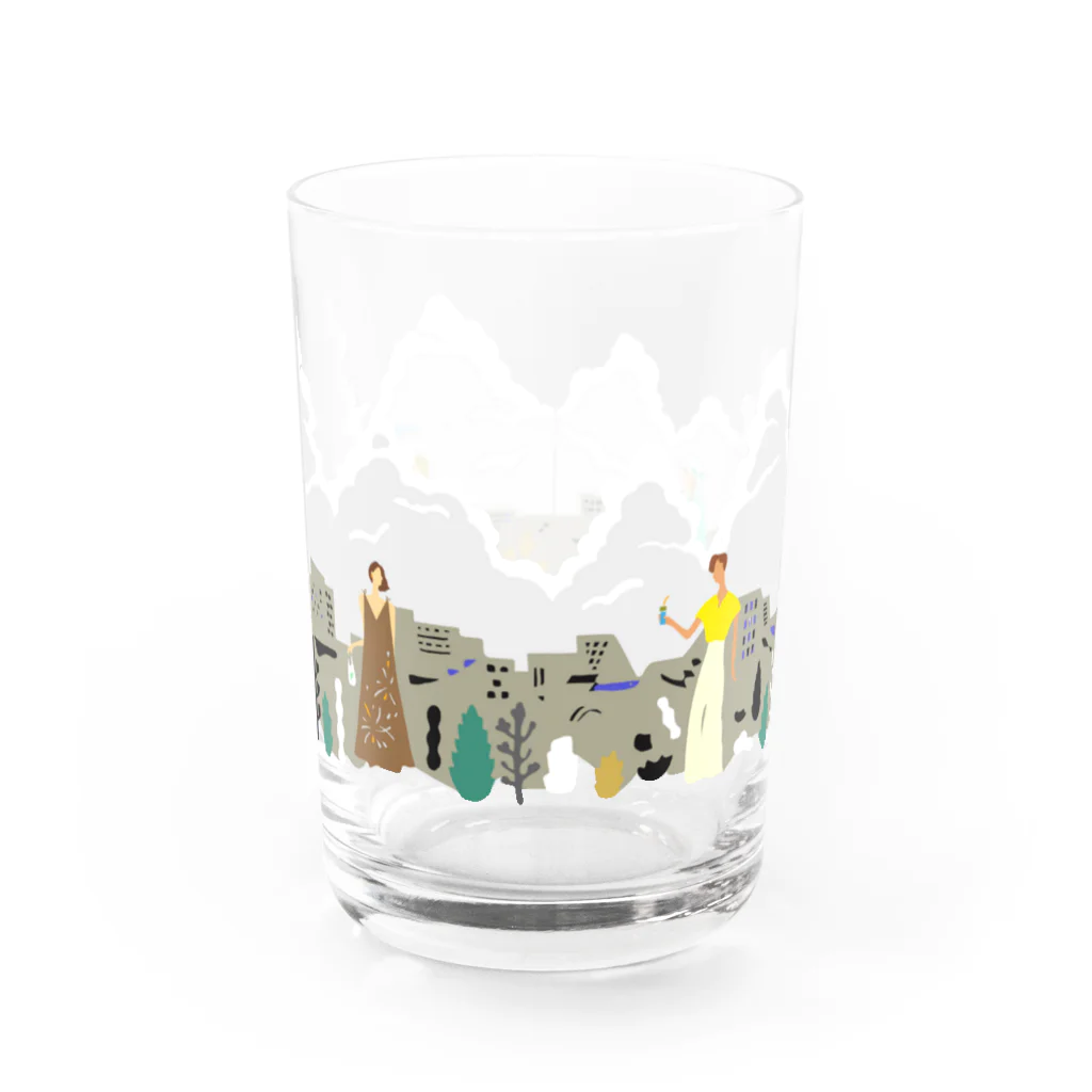 マツゲストアの入道雲 Water Glass :front