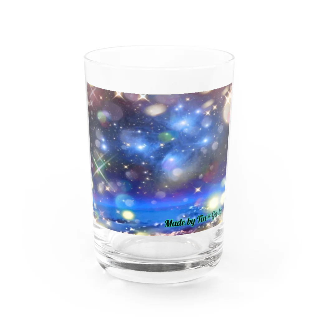 ナギ@❤️うちなーLove❤️🌈PleiadesStarSeed🌈✨てぃん✴︎がぁーら主宰✨🌈のPleiades floating on the horizon Water Glass :front