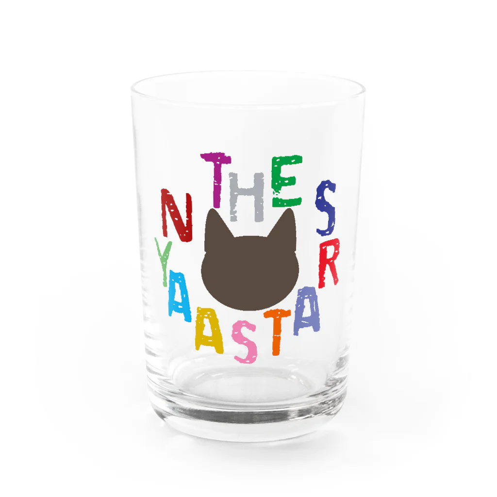 YOSSEY_GOODSのニャアスターズグラス Water Glass :front