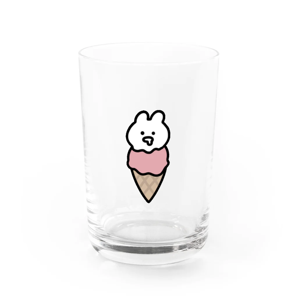 しあわせはおいしいよのとろ〜りアイスうさちゃん Water Glass :front
