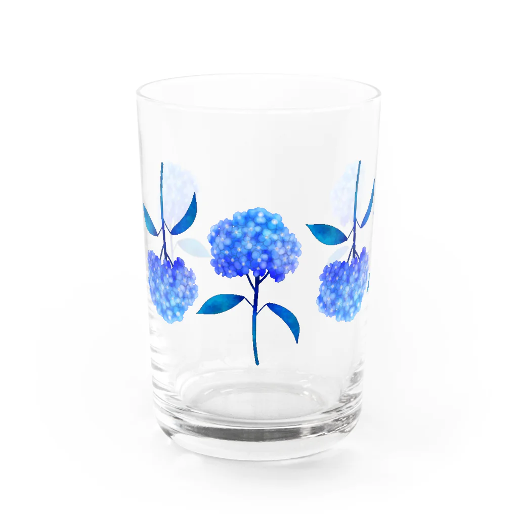 813hachiの青紫陽花 Water Glass :front