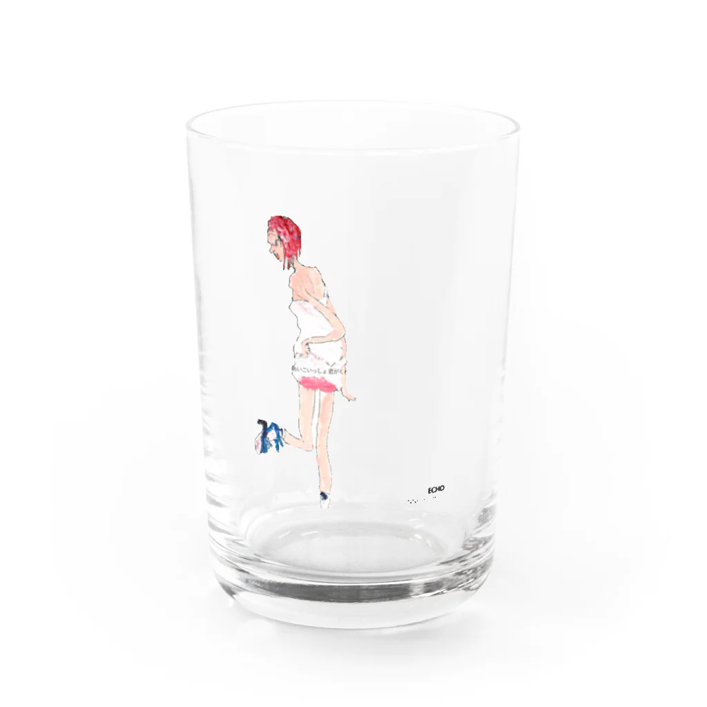 P's Inner-childのどっちみちどっち/ECHO Water Glass :front