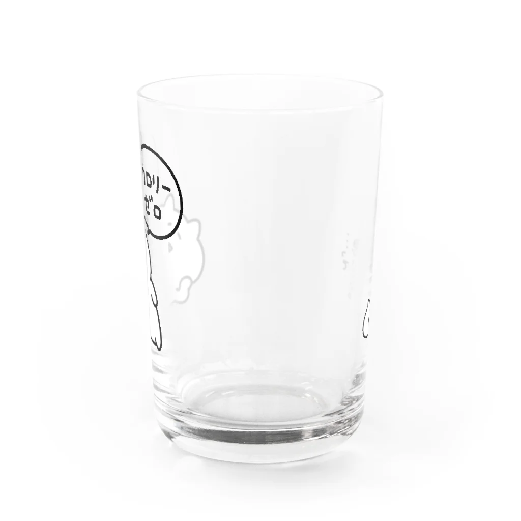 umi工房のお店のカロリーゼロ(ゆるいねこ) Water Glass :front