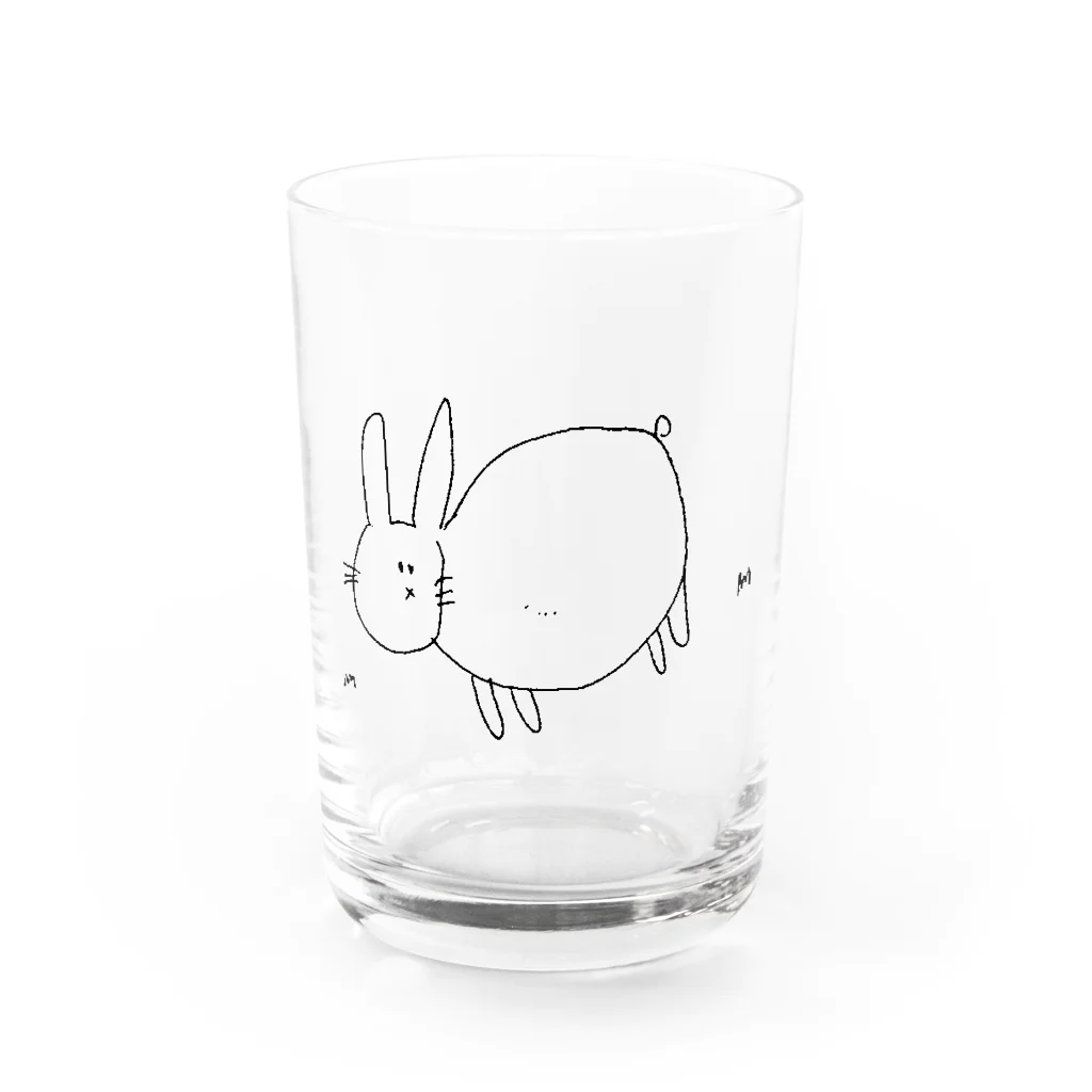 おせきはんすけのもふうさぎ Water Glass :front
