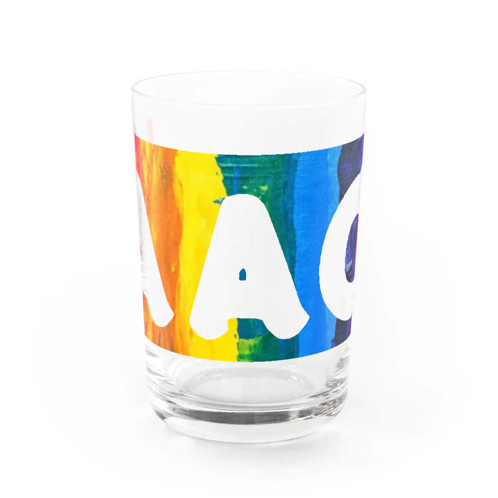 AAOでエイエイオー！のレインボーＡＡＯ Water Glass :front