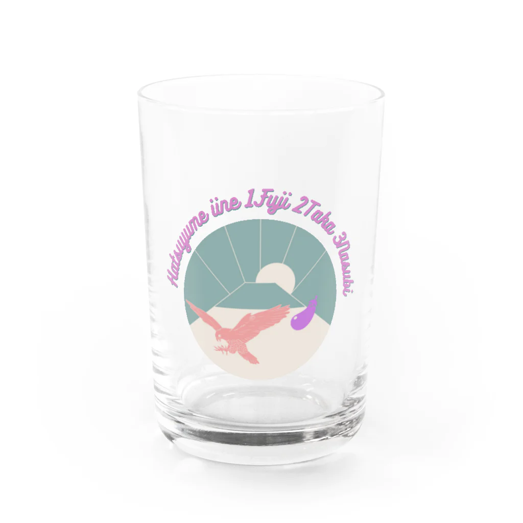 Gun Bat Tel （ガンバッテル）の初夢　めでたいね Water Glass :front