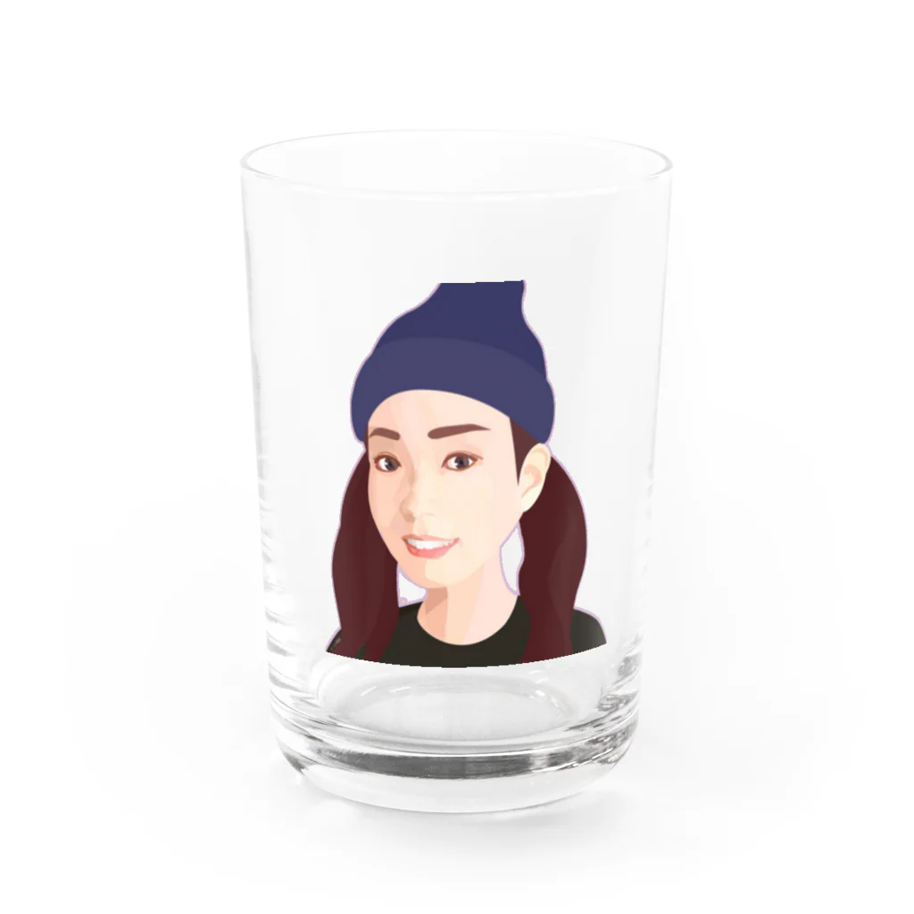 おちびのグッズ販売❤️のイラストおちび！ Water Glass :front