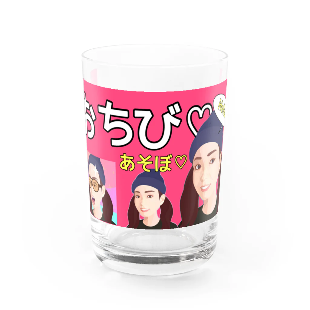 おちびのグッズ販売❤️のおちびだらけw Water Glass :front