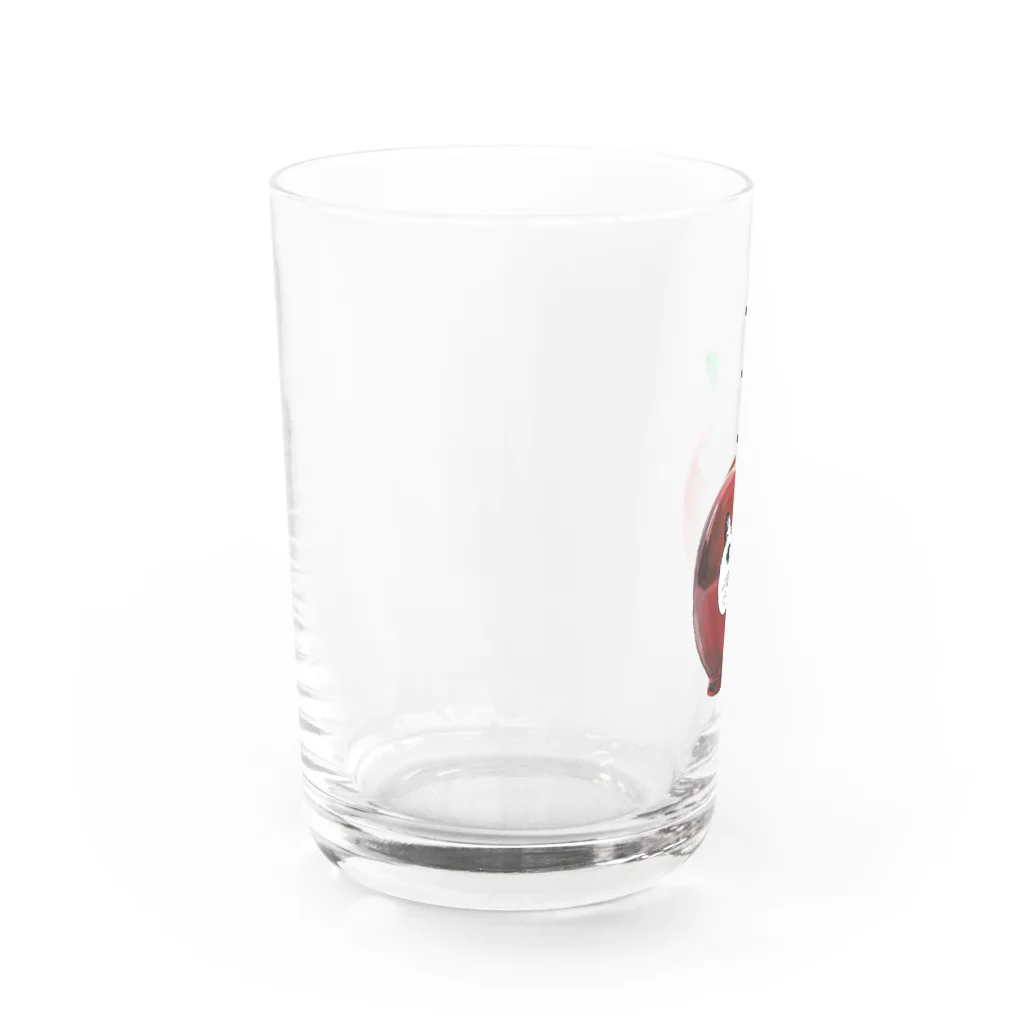 Lovecatfashionのモチ猫ちゃんりんご飴 Water Glass :left