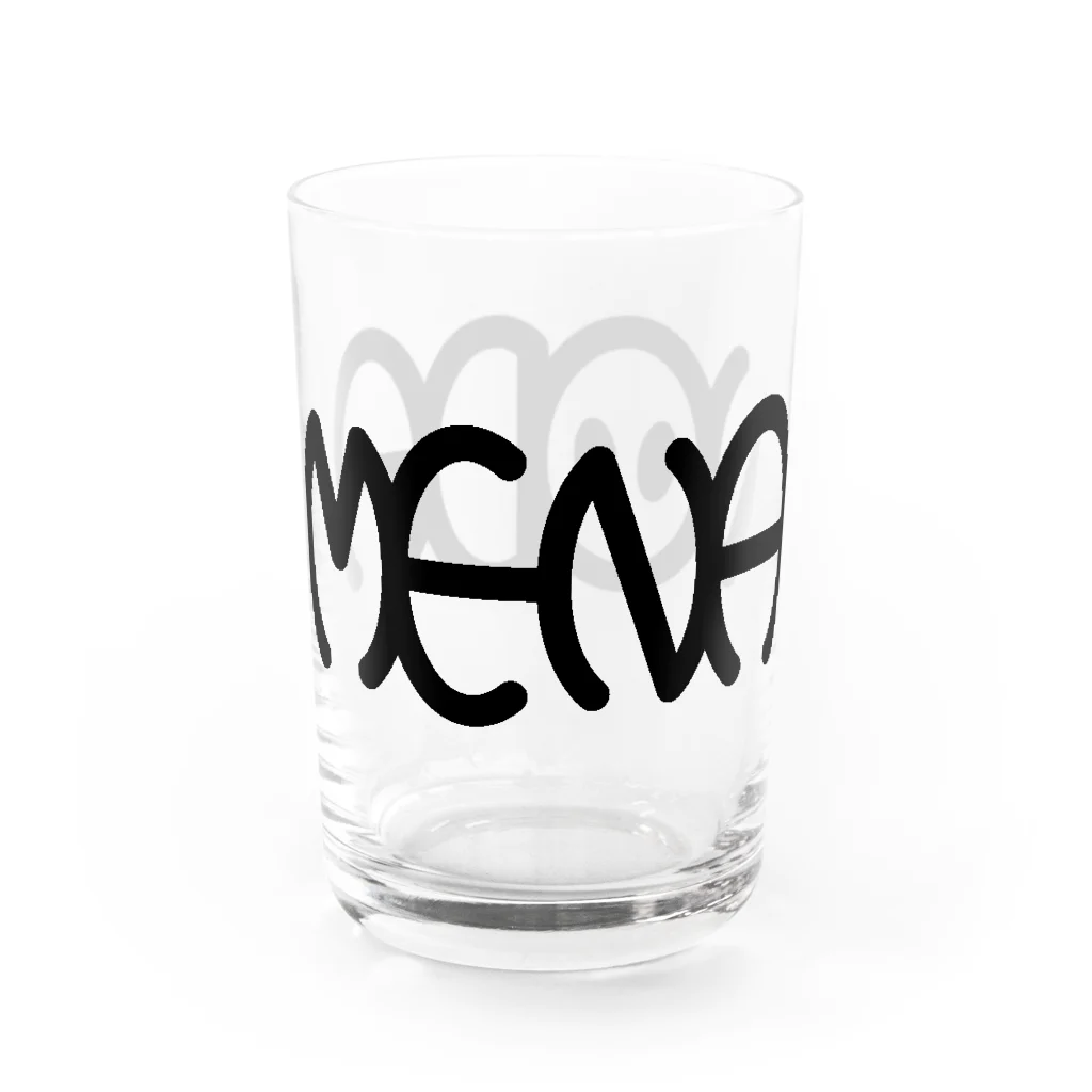 Sorihikiman Goods Shopの「メナノダ」ロゴ Water Glass :left