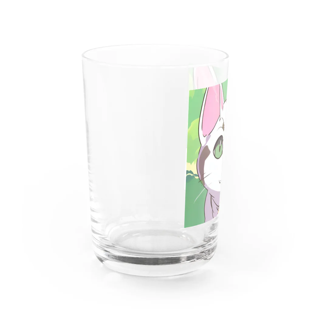 flower-iの可愛い猫グッズ Water Glass :left