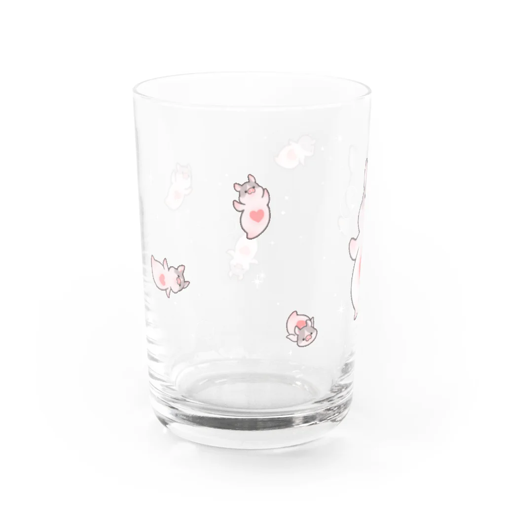 しらたまちゃんSHOPu〜🐽のブタオネ Water Glass :left