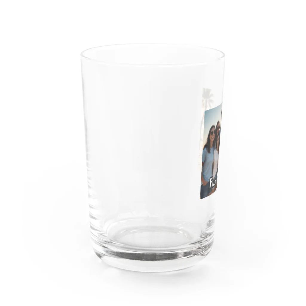 モフモフドラゴンのクールサーファー Water Glass :left