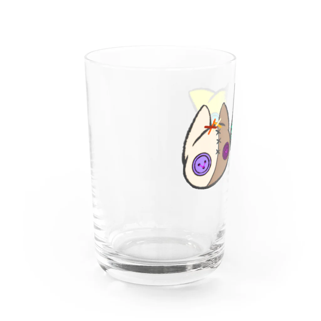 かがり思考作成場の【つむぎはぎシリーズ】トラとウマ Water Glass :left