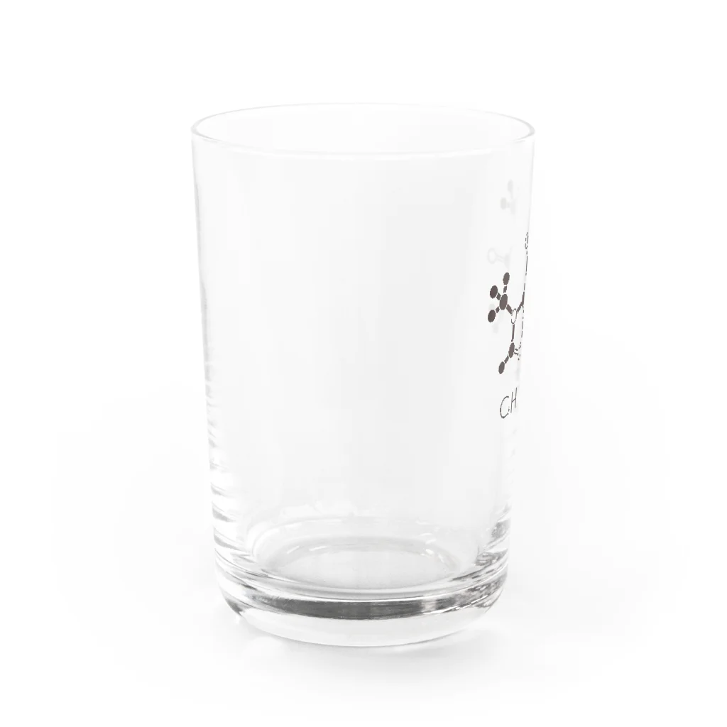 st_drop_laboratoryのカフェインの化学構造式 Water Glass :left