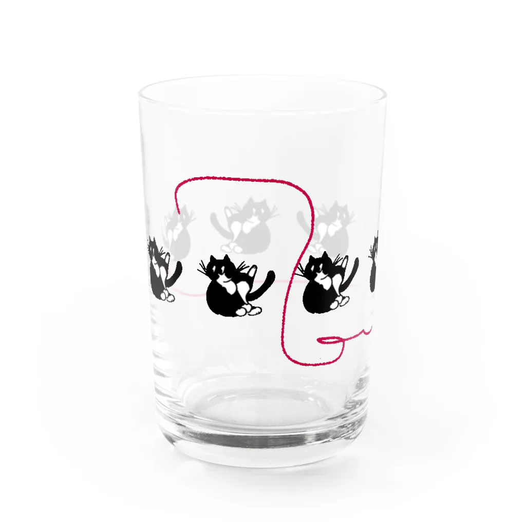 NEON.のずんぐりムックリネコ_毛糸玉 Water Glass :left